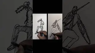 Teacher vs Student 🥵 Chainsaw stickman speed drawing #shorts #anime #drawing #chainsawman