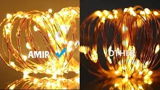 AMIR Upgraded Solar Powered String Lights, Mini 100 LED Copper Wire Lights, Fairy Lights, Indoor Out