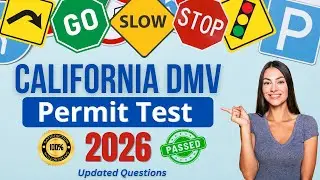 California DMV Permit Practice Test 2026:  CA Study Guide 2 for the Learners Permit Knowledge Test