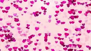 Flying Heart💖Pink Heart Background | Neon Light Love Heart Background Video Loop