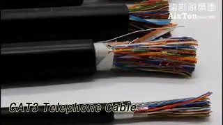 Aerial Twisted CAT3 Telephone Cable Multi Pairs For Underground