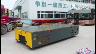 Trackless transfer vehicles help increase efficiency#transfercar #trolly #materialhandling #trailer