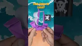 Origami Navio Pirata ⚓ Uma Dobra &Eacute;pica! 🚢☠️ #dobradura #origami #origamifacil