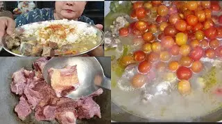 Matchu chelchik baringbelati chonggipako songe dingkarini bijak#Beef with cherry tomato boil#Mukbang