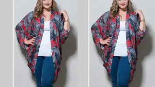 How to cut and sew a cocoon jacket | triangular jacket. Easy DIY