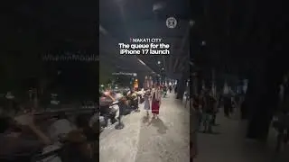 Long queues for iPhone 17 in Makati