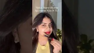 Nykaa Matte-illicious lip crayon - Kiss N Tell #nykaa #redlipstick #redlips