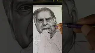 Rip 🥺💔 Ratan Tata 🙏🕊️ Art Tribute To Ratan Tata Sir 🙏🥺#shorts #ratantata #sketch #realistic #rip