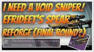 Destiny Iron Banner Luckiest Fast Reforge. Efrideet's Spear w/ Final Round! I need a Void Sniper!