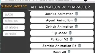 Roblox All Animations Hub, роблокс скрипты