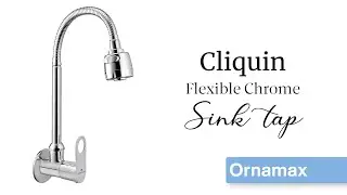 Cliquin Brass Kitchen Tap | 360&deg; Swivel Black Silicone Spout #faucet #cliquin
