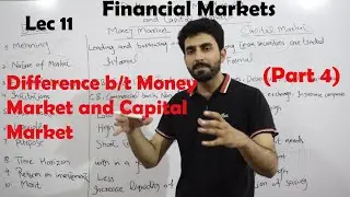 Lec:11 Difference between Money market and Capital market in Urdu/Hindi