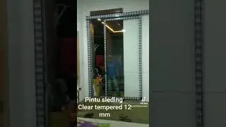 Pintu sleding ,kaca tempered 12 mm