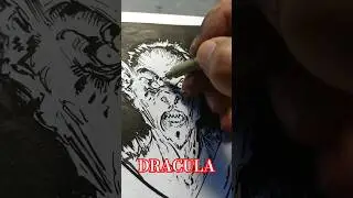 Dracula in Bat Form Ink Sketch... #dracula #garyoldman #inking #timelapse