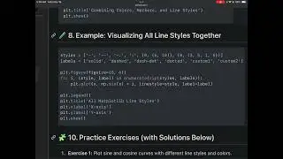 Practice Exercises - Matplotlib Line Styles - Examples Exorcises | Python 