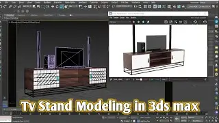 concept of 3d furniture modelling tv cabinet in 3ds max|#3dsmax #animation #modeling  #sunilrawat3d