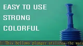 JS Jackson Supplies Professional Bellows Accordion Toilet Plunger, High Pressure Thrust Plunge Remo