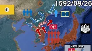 The Imjin War (1592-1598) Every Day with Army Size 