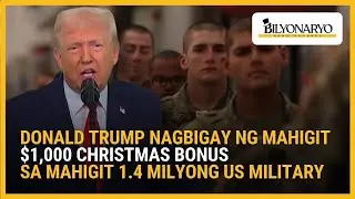 Donald Trump nagbigay ng mahigit $1,000 Christmas bonus sa mahigit 1.4 milyong US military | Agenda