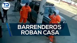 Fingen ser barrenderos y asaltan casa; todo quedó grabado