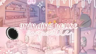 𝜗𝜚 Coquette pink grinding house speed build 🎀 - Adopt me