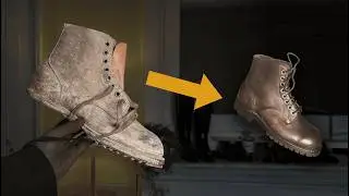 Ressemelage d’une paire de Brodequins de la 2nde Guerre Mondiale !