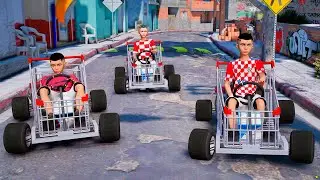 GTA V: MODS - LEVEI MEUS AMIGOS PARA UM PIÃO NO MORRO DE SUPER CARRO DE SUPERMERCADO