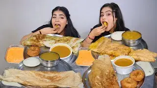 Masala Dosa, Paneer Dosa, Plain Dosa, Vada and Idli Eating Challenge | Food Challenge