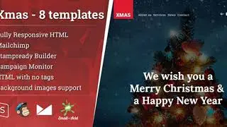 Xmas - 8 Responsive Email Templates with Mailchimp Editor & StampReady Builder | Themeforest