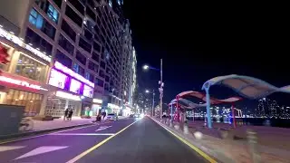 광안리와 해운대 사이 부산 도심 드라이브 | Busan city center drive between Gwangalli and Haeundae | 4K ASMR