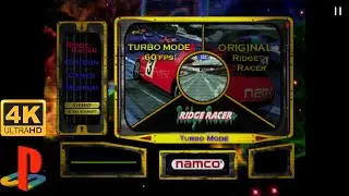 PS1 GAMEPLAY - RIDGE RACER TURBO MODE BONUS DISC (4K 60FPS)