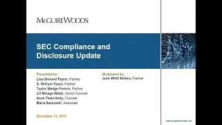 SEC Compliance and Disclosure Update: December 2019