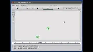 NS2 Aquasim Underwater Wireless 2 nodes simulation model NAM output