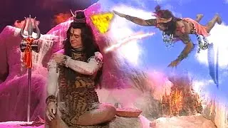 Bhasmasur, with his hand on his head, tried to reduce Mahadev to ashes. Story of Shiv and Bhasmasur
