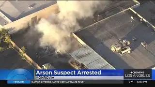 Arson suspect arrested following fire at commercial building in Monrovia