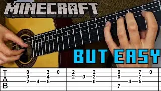 Minecraft (Sweden) - EASY Guitar Cover [TABS]