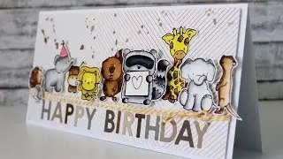10 Critters on one card - coloured with zig color brushes