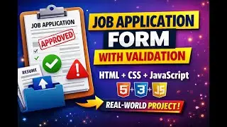 HTML CSS JavaScript Job Application Form  Industry Level Validation Explained