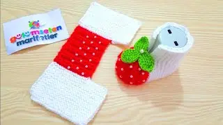 Çilek bebek patik yapımı