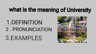 What is the meaning of University || Definition of the university || University meaning in English