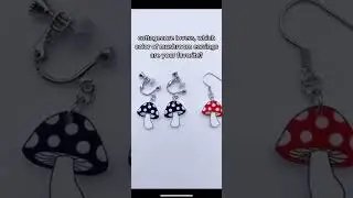 MUSHROOM EARRINGS FOR COTTAGECORE LOVERS?? 🍄 even as clip-ons! cute trendy cottage core aesthetic