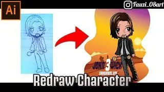 Menggambar Ulang Sketsa Karakter [Speed Art] #FAUZI08