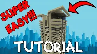 Modern Skyscraper Tutorial!! (Easy to build!!) - Minecraft