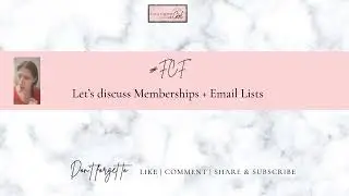 FCF Memberships & email lists