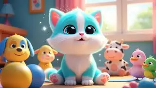 Curious Kitten Learns Animal Sounds 🐱🐶 | Home Adventure | Fun Mixed English Nursery Rhymes