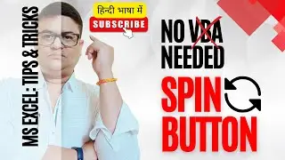 🔄 MS Excel Tips & Tricks: Use Spin Button Without VBA | Simplify Data Entry! 💼 (HINDI)