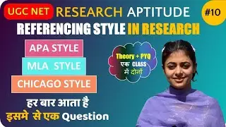 Referencing Styles in Research In Hindi | UGC NET Research Aptitude Paper 1 | #researchaptitude