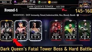 Dark Queen&rsquo;s Fatal Tower Bosses 160 & 145-155 Hard Battle Fight + Rewards | Talent Tree | MK Mobile