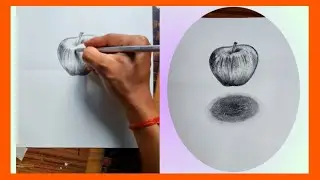 How to draw 3d Apple drawing step by step |Easy pencil drawing |#art #artbox #drawing #youtube