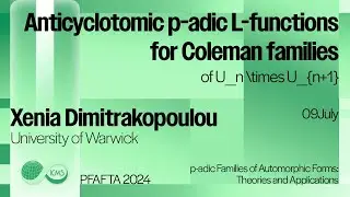 Xenia Dimitrakopoulou, Anticyclotomic p-adic L-functions for Coleman families of U_n \times U_{n+1}
